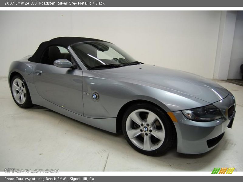Silver Grey Metallic / Black 2007 BMW Z4 3.0i Roadster