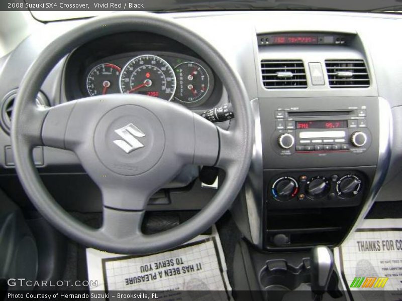 Vivid Red / Black 2008 Suzuki SX4 Crossover