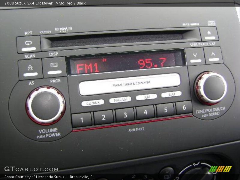 Vivid Red / Black 2008 Suzuki SX4 Crossover