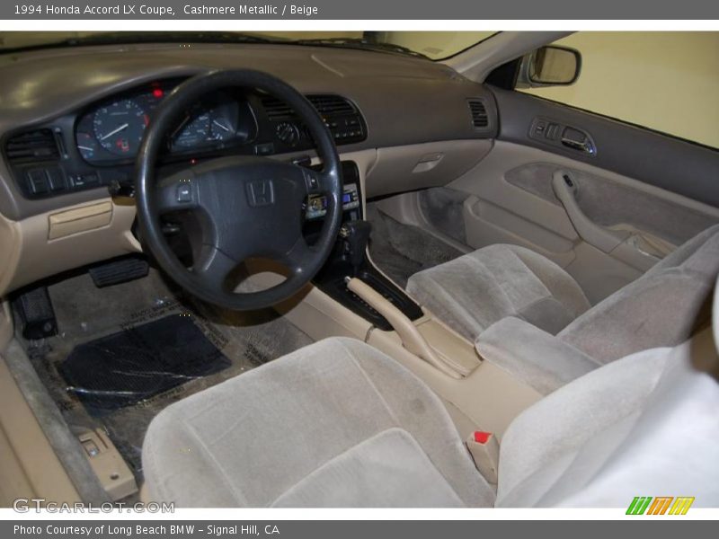 Cashmere Metallic / Beige 1994 Honda Accord LX Coupe