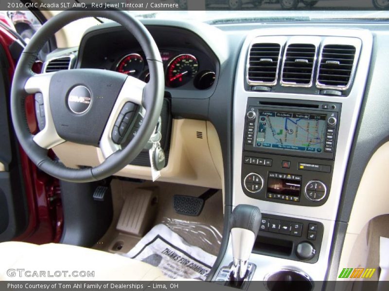 Red Jewel Tintcoat / Cashmere 2010 GMC Acadia SLT AWD