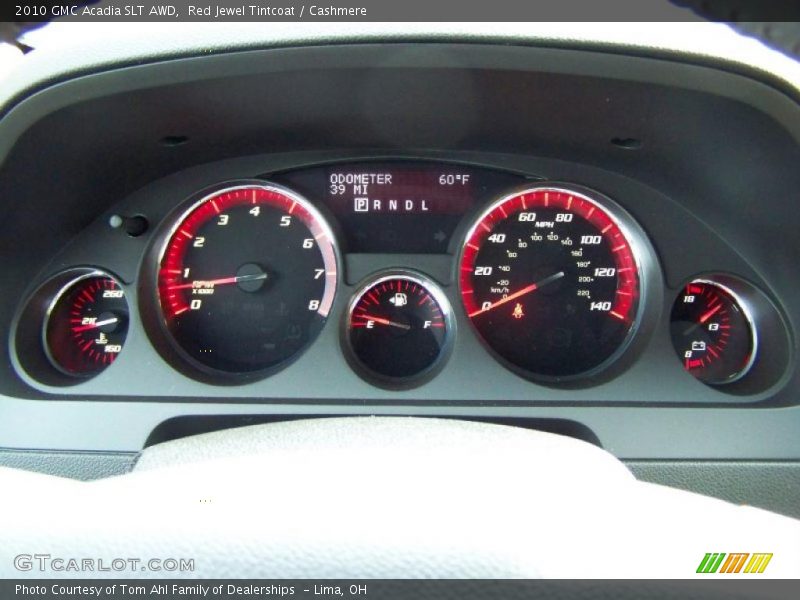 Red Jewel Tintcoat / Cashmere 2010 GMC Acadia SLT AWD
