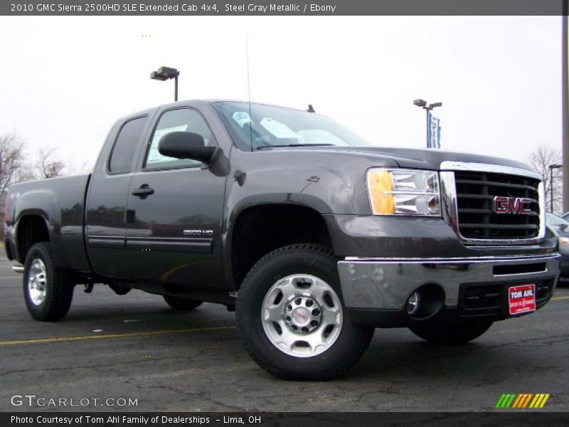 Steel Gray Metallic / Ebony 2010 GMC Sierra 2500HD SLE Extended Cab 4x4