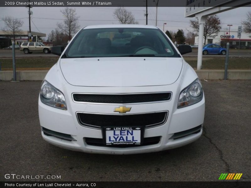 Summit White / Titanium 2009 Chevrolet Malibu LS Sedan