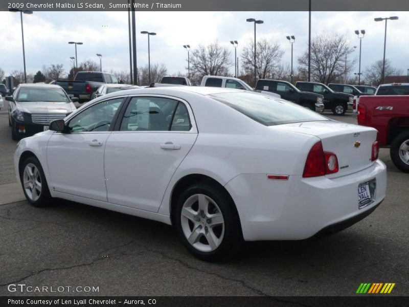 Summit White / Titanium 2009 Chevrolet Malibu LS Sedan