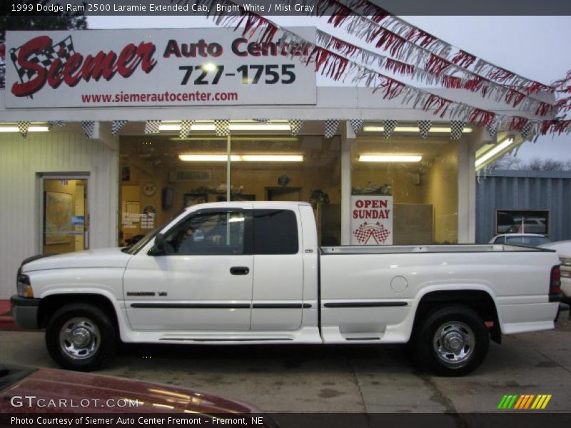 Bright White / Mist Gray 1999 Dodge Ram 2500 Laramie Extended Cab