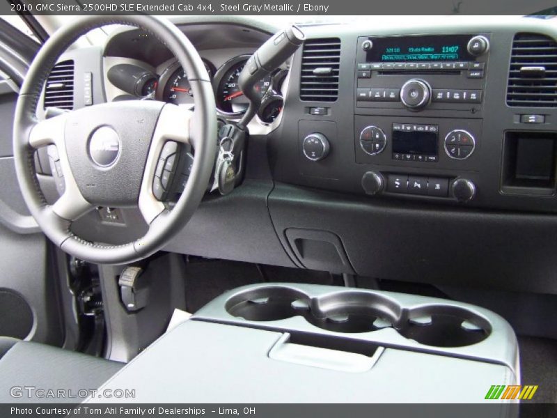 Steel Gray Metallic / Ebony 2010 GMC Sierra 2500HD SLE Extended Cab 4x4