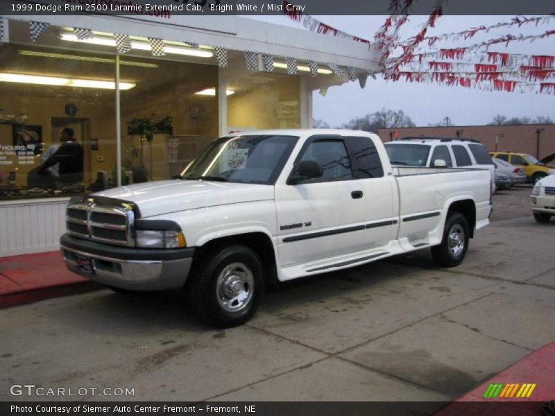 Bright White / Mist Gray 1999 Dodge Ram 2500 Laramie Extended Cab