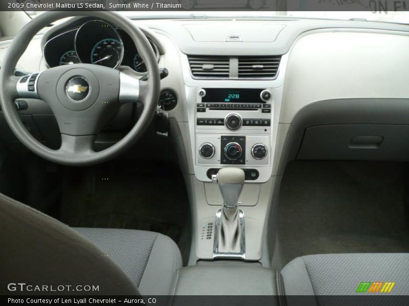 Summit White / Titanium 2009 Chevrolet Malibu LS Sedan