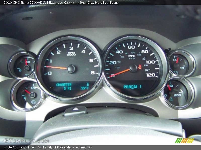 Steel Gray Metallic / Ebony 2010 GMC Sierra 2500HD SLE Extended Cab 4x4