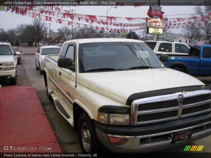 Bright White / Mist Gray 1999 Dodge Ram 2500 Laramie Extended Cab