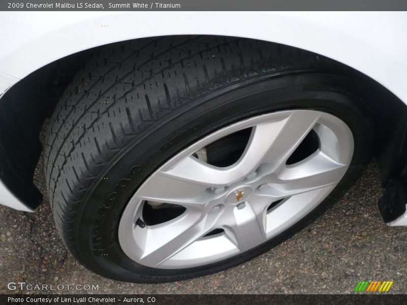 Summit White / Titanium 2009 Chevrolet Malibu LS Sedan