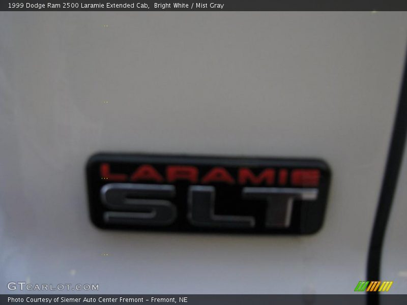 Bright White / Mist Gray 1999 Dodge Ram 2500 Laramie Extended Cab