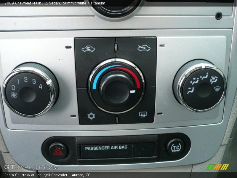 Summit White / Titanium 2009 Chevrolet Malibu LS Sedan