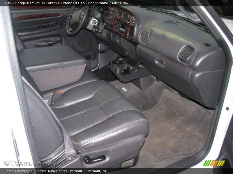 Bright White / Mist Gray 1999 Dodge Ram 2500 Laramie Extended Cab