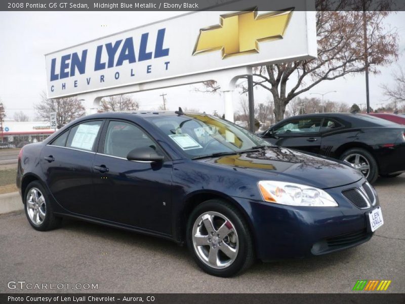 Midnight Blue Metallic / Ebony Black 2008 Pontiac G6 GT Sedan