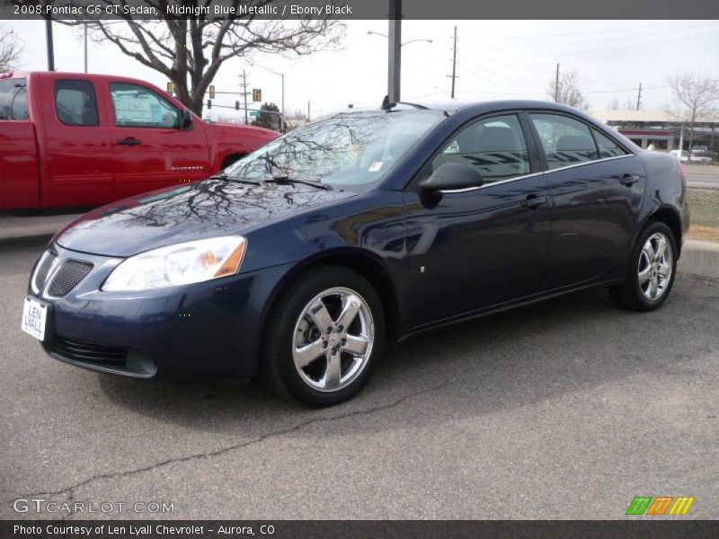 Midnight Blue Metallic / Ebony Black 2008 Pontiac G6 GT Sedan