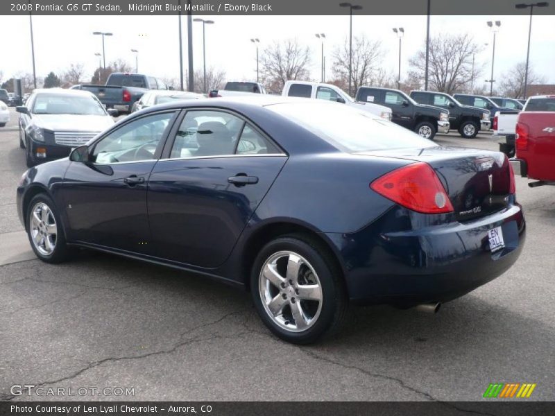 Midnight Blue Metallic / Ebony Black 2008 Pontiac G6 GT Sedan