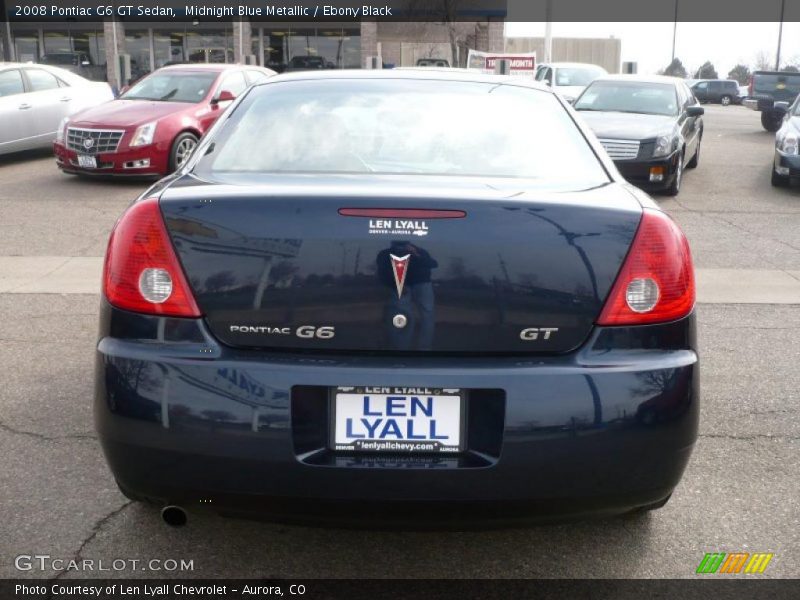 Midnight Blue Metallic / Ebony Black 2008 Pontiac G6 GT Sedan