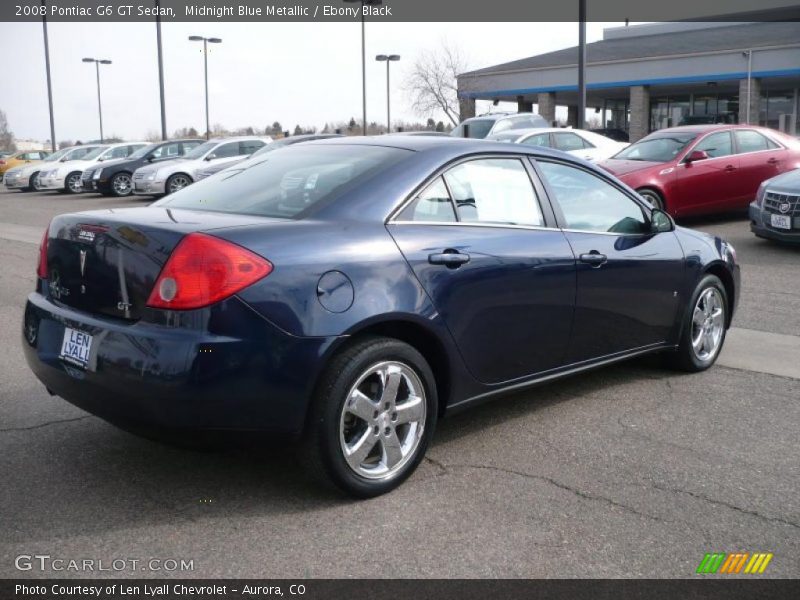 Midnight Blue Metallic / Ebony Black 2008 Pontiac G6 GT Sedan