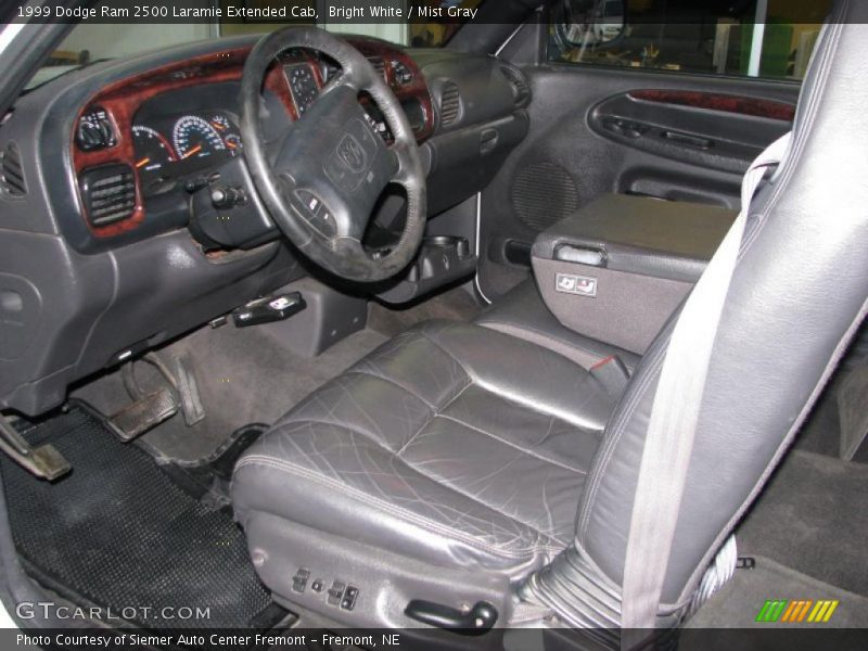 Bright White / Mist Gray 1999 Dodge Ram 2500 Laramie Extended Cab