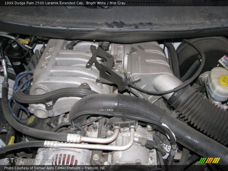 Bright White / Mist Gray 1999 Dodge Ram 2500 Laramie Extended Cab