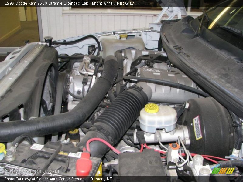 Bright White / Mist Gray 1999 Dodge Ram 2500 Laramie Extended Cab