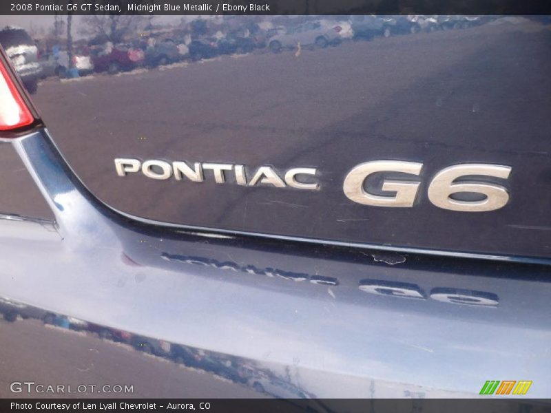 Midnight Blue Metallic / Ebony Black 2008 Pontiac G6 GT Sedan