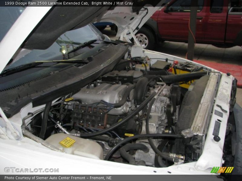 Bright White / Mist Gray 1999 Dodge Ram 2500 Laramie Extended Cab