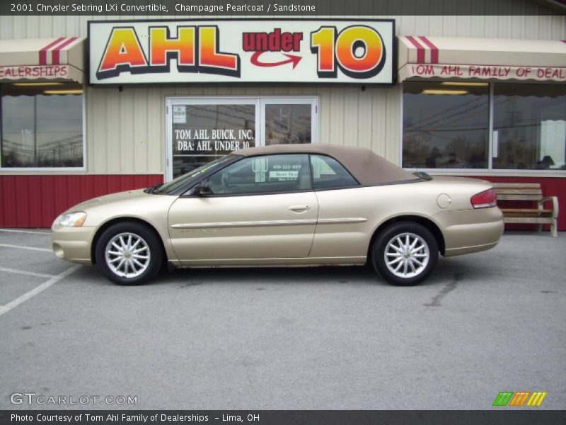 Champagne Pearlcoat / Sandstone 2001 Chrysler Sebring LXi Convertible