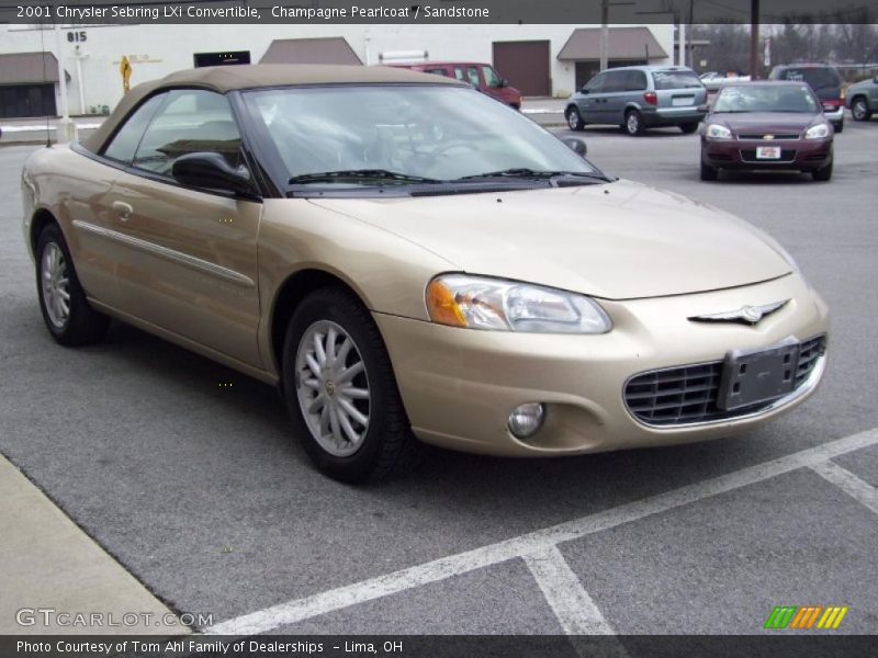 Champagne Pearlcoat / Sandstone 2001 Chrysler Sebring LXi Convertible