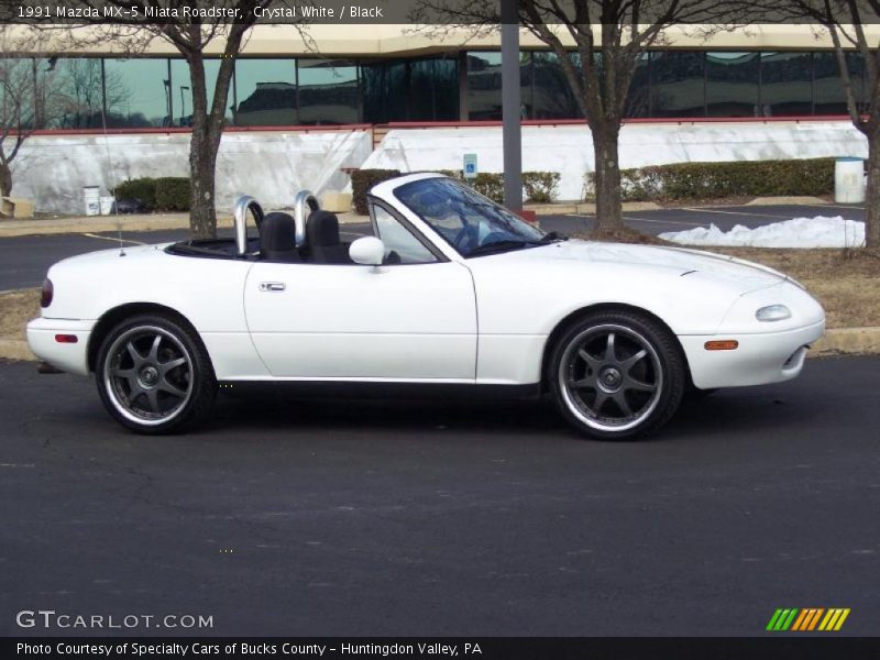 Crystal White / Black 1991 Mazda MX-5 Miata Roadster