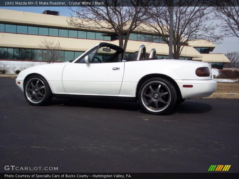 Crystal White / Black 1991 Mazda MX-5 Miata Roadster