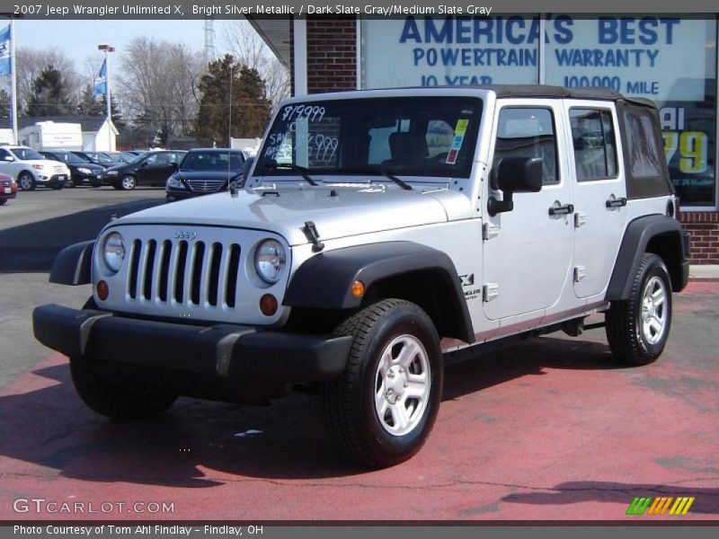 Bright Silver Metallic / Dark Slate Gray/Medium Slate Gray 2007 Jeep Wrangler Unlimited X