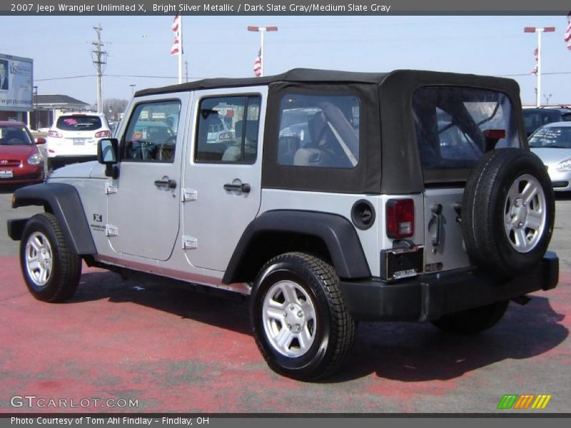 Bright Silver Metallic / Dark Slate Gray/Medium Slate Gray 2007 Jeep Wrangler Unlimited X