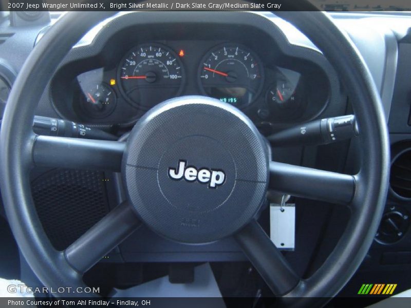 Bright Silver Metallic / Dark Slate Gray/Medium Slate Gray 2007 Jeep Wrangler Unlimited X