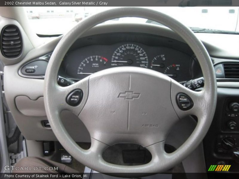 Galaxy Silver Metallic / Gray 2002 Chevrolet Malibu Sedan