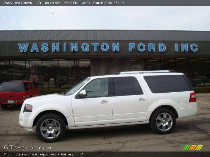 White Platinum Tri-Coat Metallic / Stone 2009 Ford Expedition EL Limited 4x4