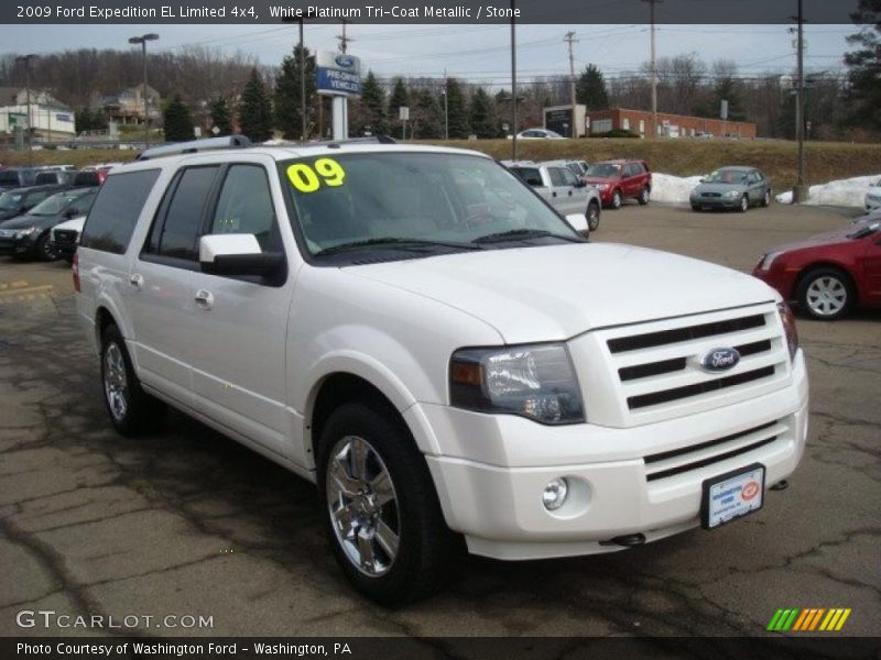 White Platinum Tri-Coat Metallic / Stone 2009 Ford Expedition EL Limited 4x4