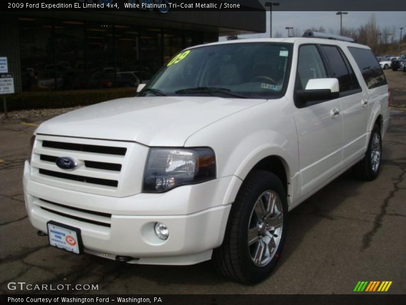 White Platinum Tri-Coat Metallic / Stone 2009 Ford Expedition EL Limited 4x4