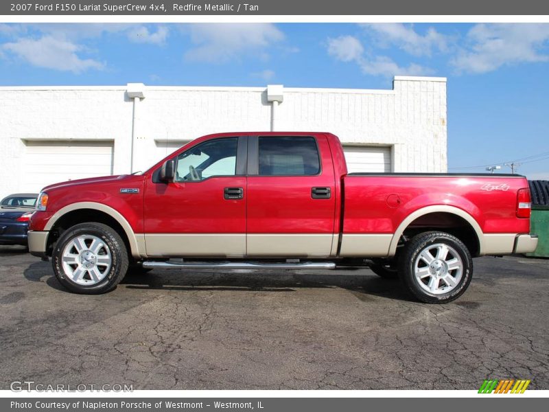 Redfire Metallic / Tan 2007 Ford F150 Lariat SuperCrew 4x4