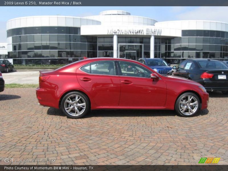 Matador Red Mica / Black 2009 Lexus IS 250