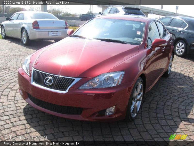 Matador Red Mica / Black 2009 Lexus IS 250