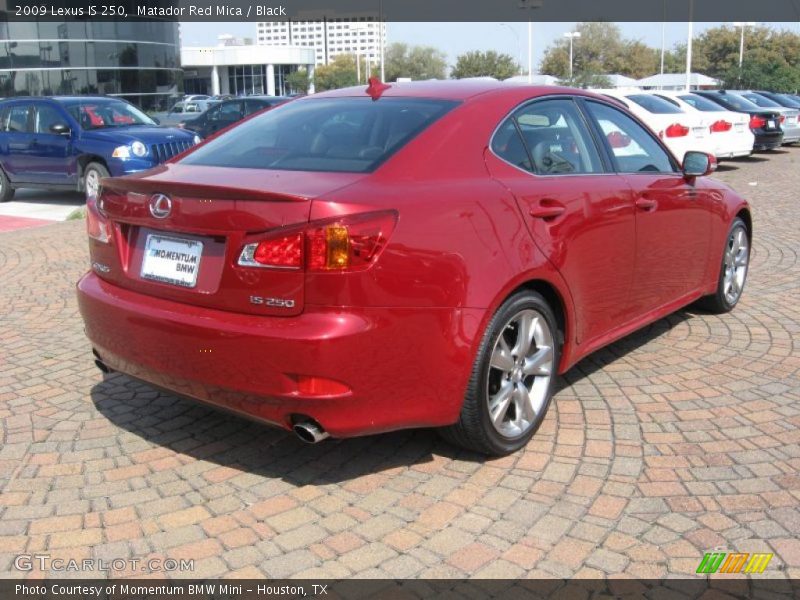 Matador Red Mica / Black 2009 Lexus IS 250