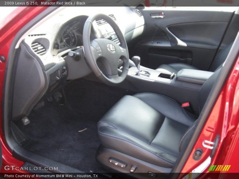 Matador Red Mica / Black 2009 Lexus IS 250