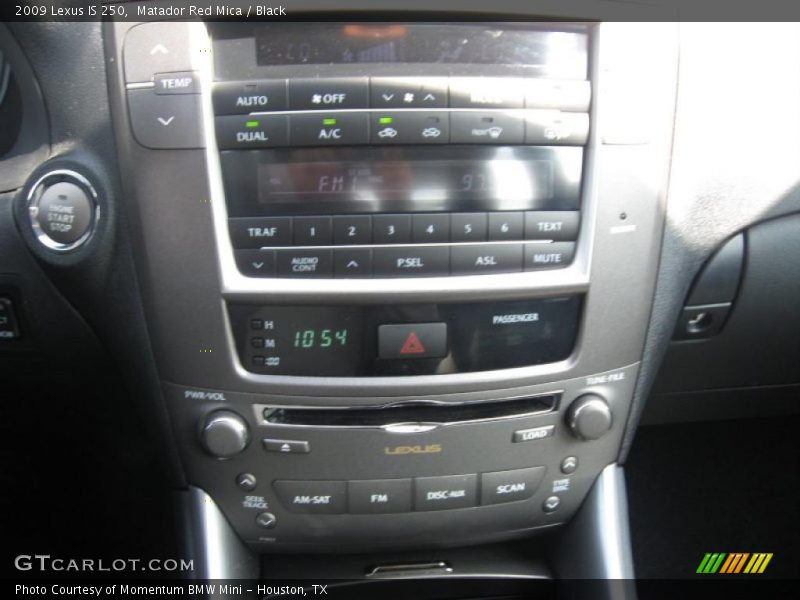 Matador Red Mica / Black 2009 Lexus IS 250