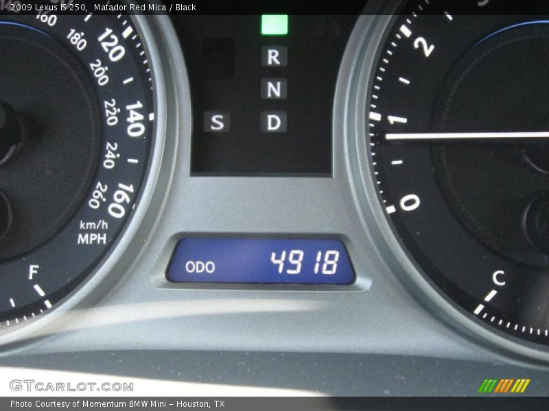 Matador Red Mica / Black 2009 Lexus IS 250