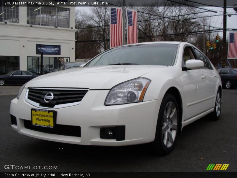Winter Frost Pearl / Cafe Latte 2008 Nissan Maxima 3.5 SE