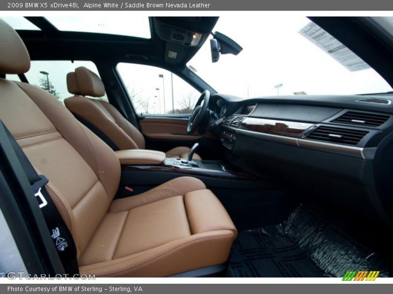 Alpine White / Saddle Brown Nevada Leather 2009 BMW X5 xDrive48i