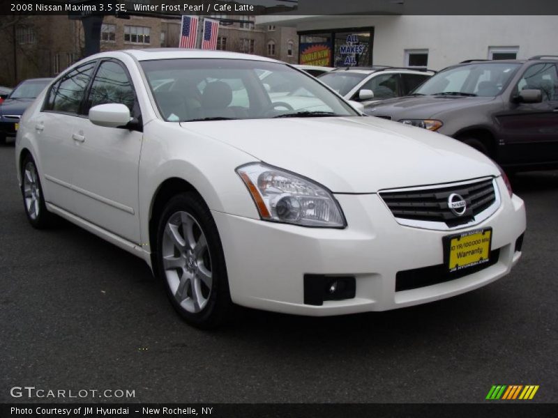 Winter Frost Pearl / Cafe Latte 2008 Nissan Maxima 3.5 SE